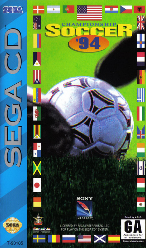 Championship Soccer '94 (USA) Sega CD Game Cover